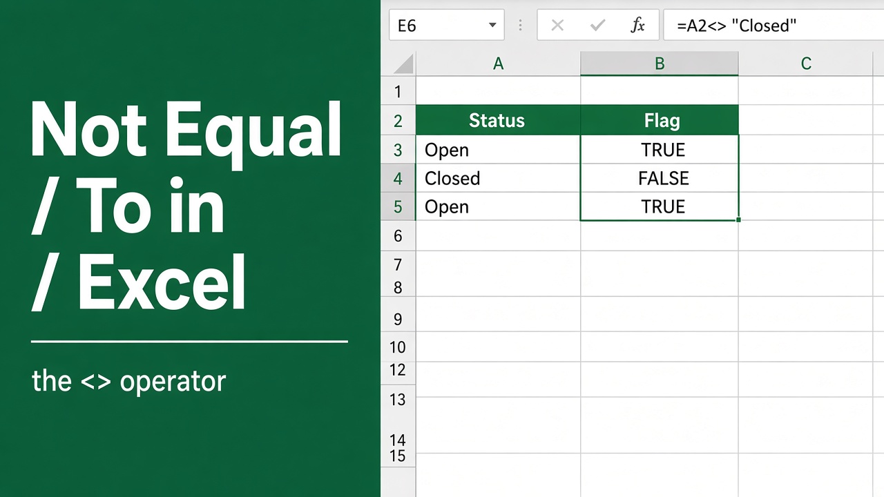 Excel Formula: How to Use “Not Equal To” in Your Spreadsheets featured image