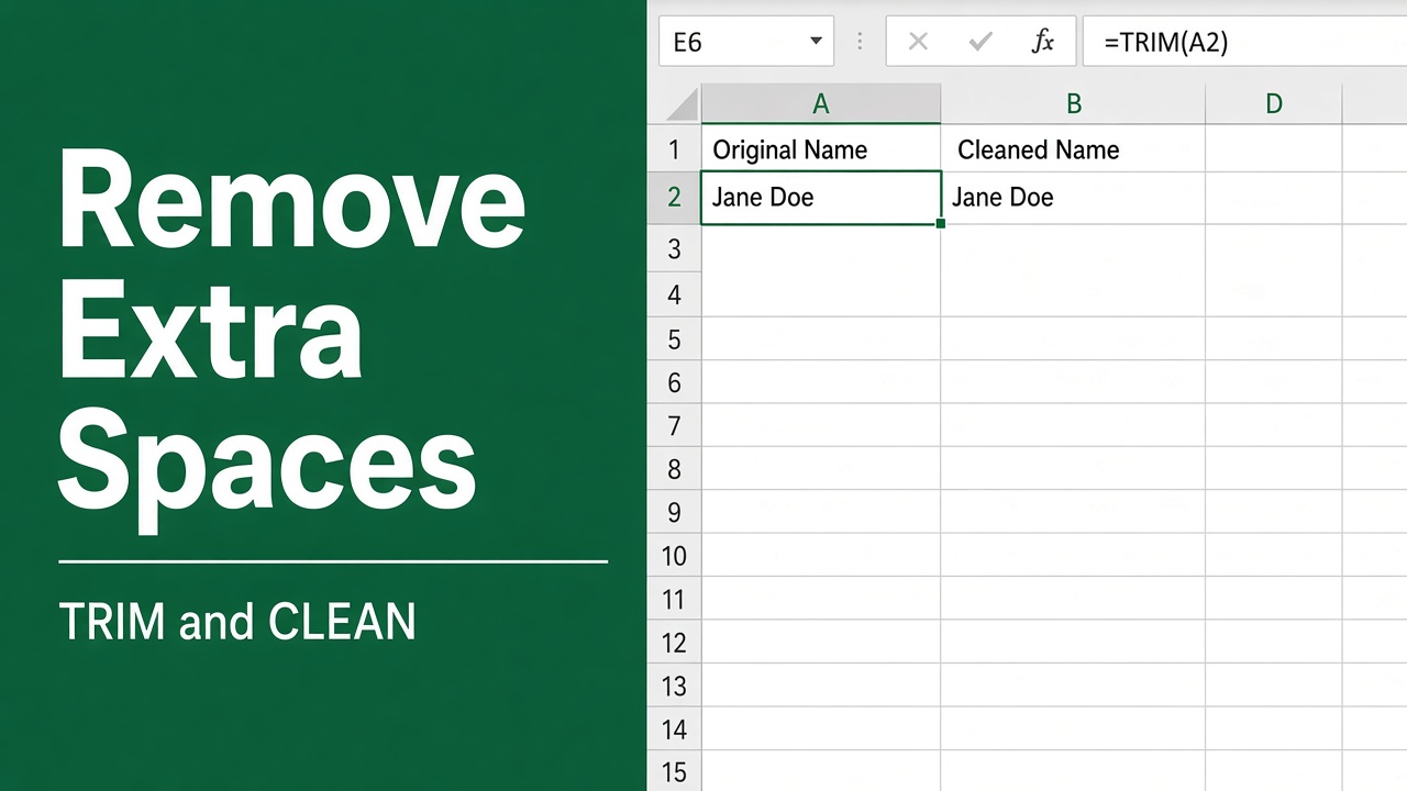 How to Use Excel Formula to Remove Spaces? featured image