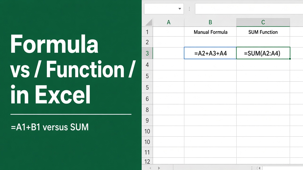 Excel Formula vs Function: What’s the Difference and When to Use Each featured image