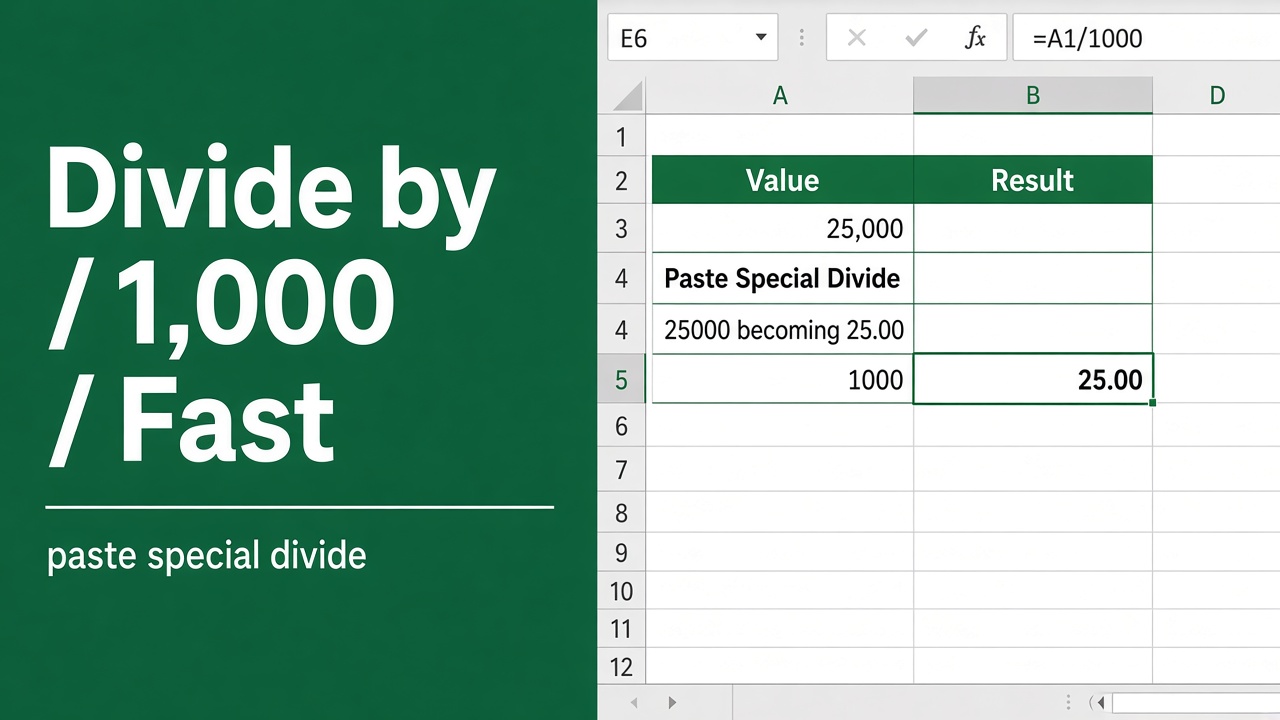 Divide Numbers by 1000 in Excel with This Lightning-Fast Shortcut featured image