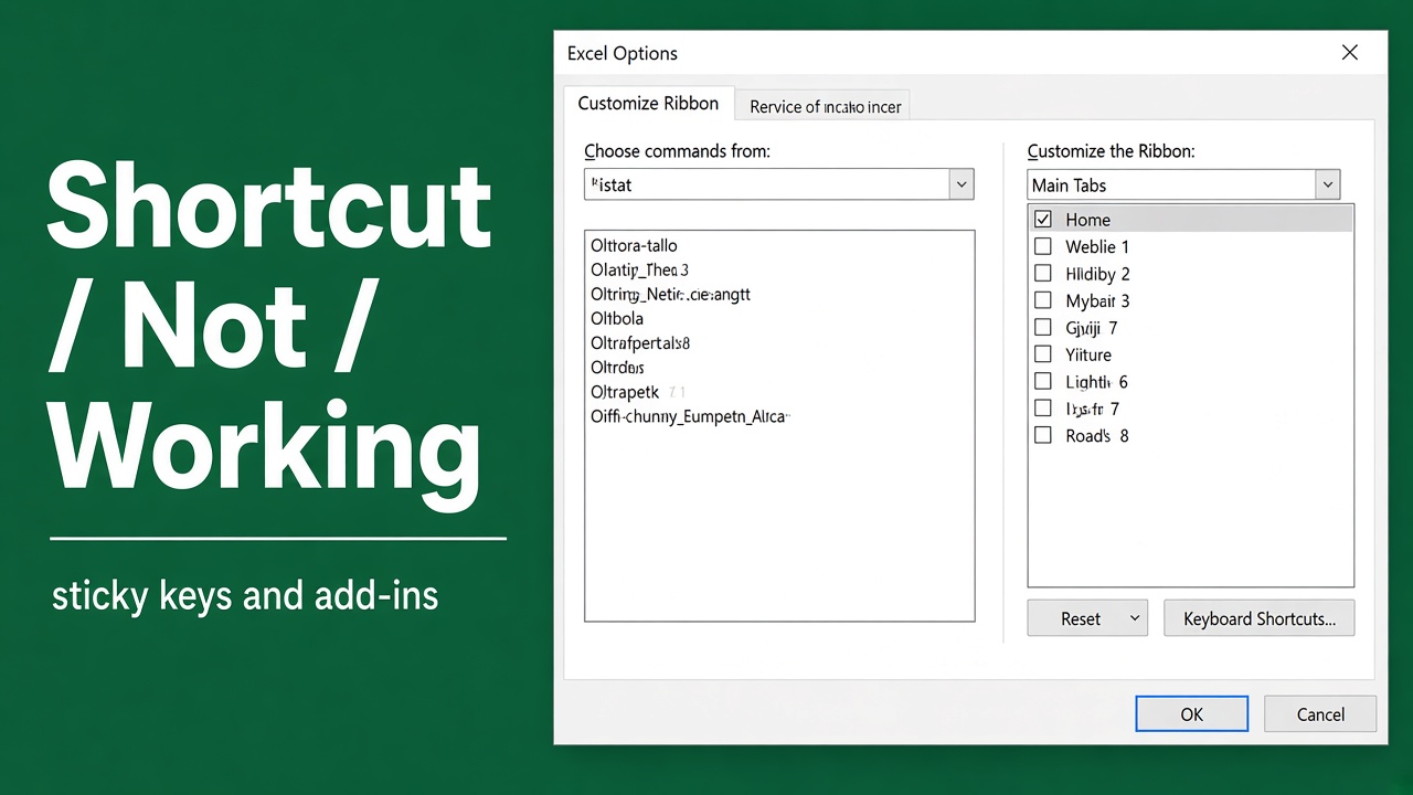 Troubleshooting Excel Shortcut Not Working: What to Do featured image