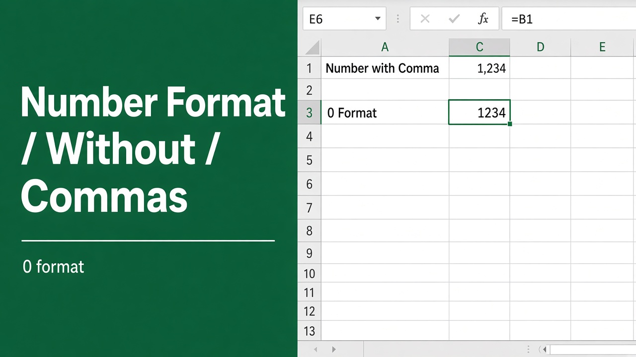 Easy Shortcut to Format Numbers Without Commas in Excel featured image