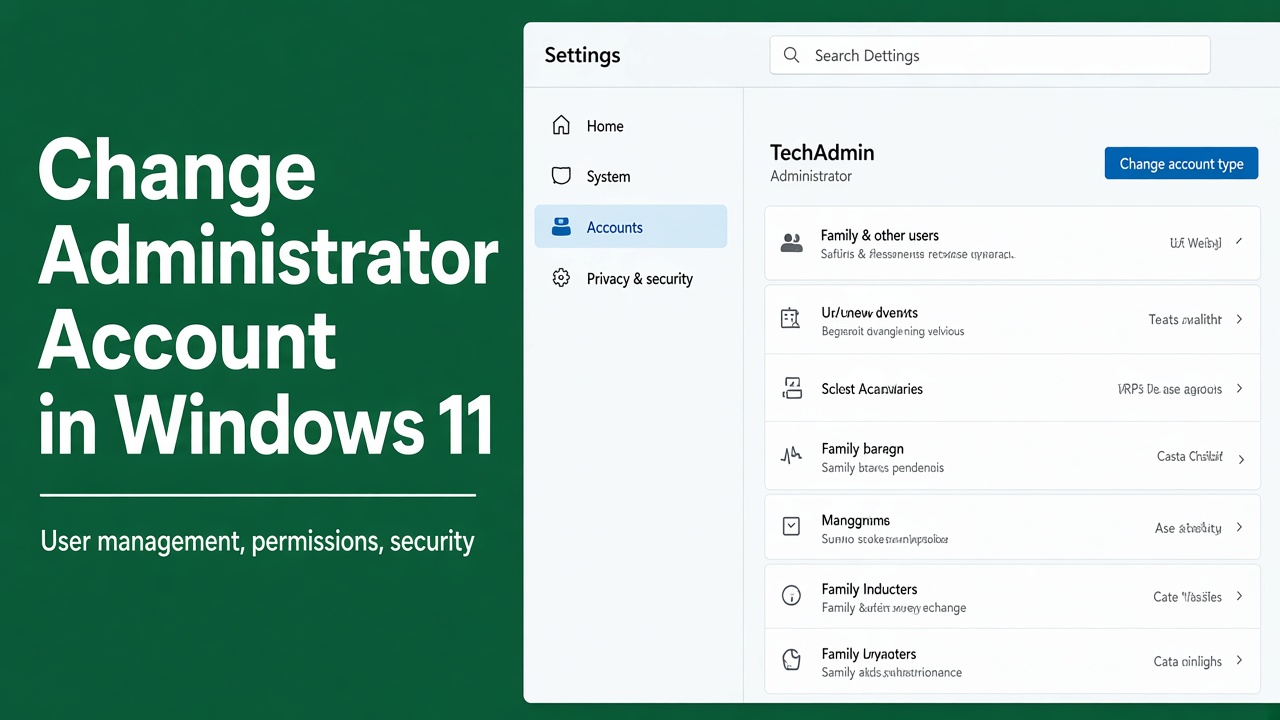 How to Change Administrator Account in Windows 11? featured image