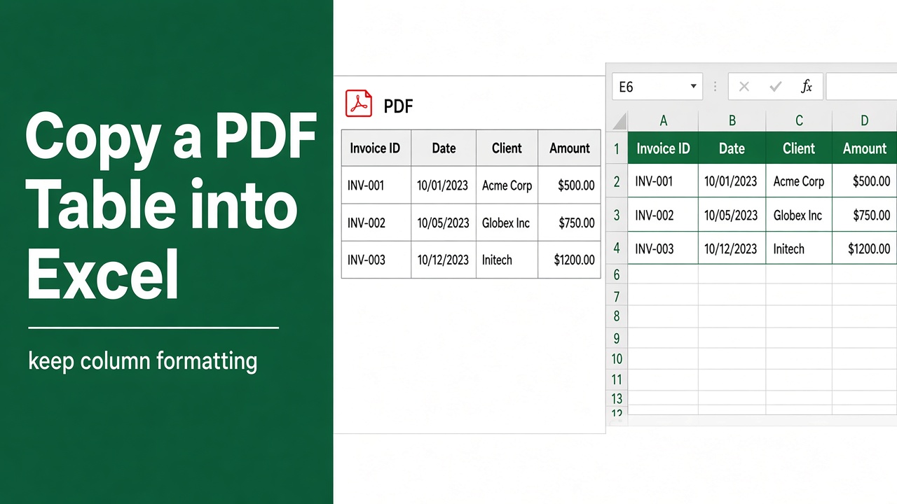 How to Copy Table from PDF to Excel with Formatting? featured image