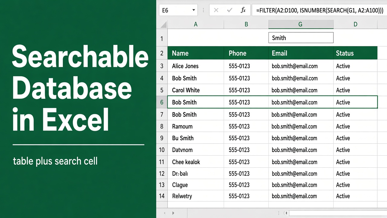 How to Create a Searchable Database in Excel: Easy Guide featured image