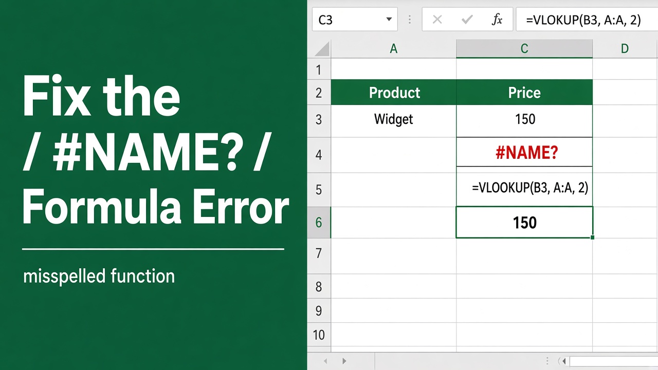 How to Fix #NAME? Error in Excel Formula? (9 Easy Methods) featured image