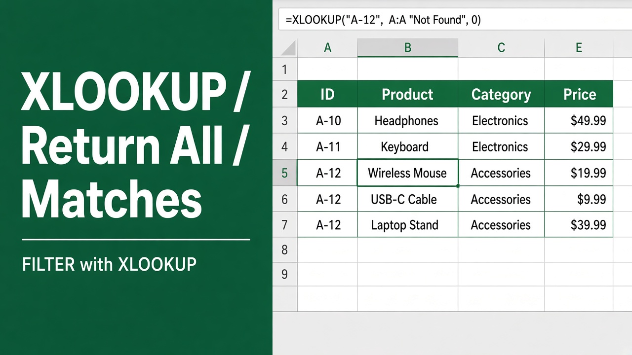 How to Make XLOOKUP Return All Matches? (5 Easy Methods) featured image