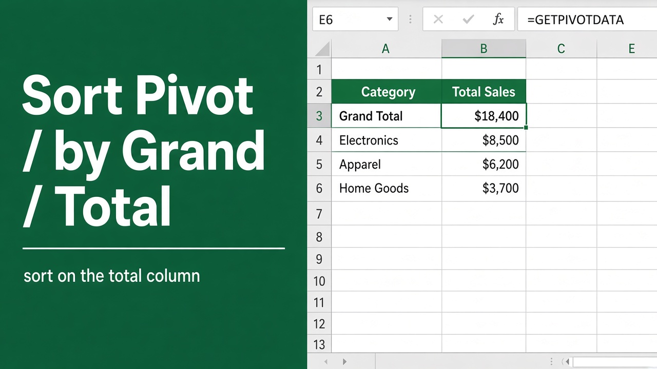 How to Sort Pivot Table by Grand Total in Excel: Easy Guide featured image