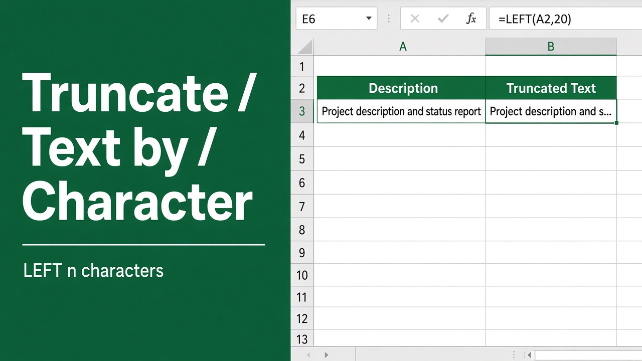 How to Truncate Text in Excel Based on Character? featured image