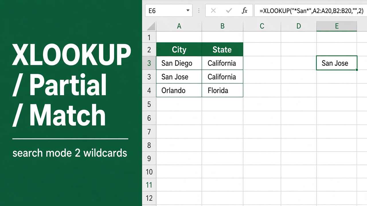 How to XLOOKUP Partial Match in Excel: Easy Guide featured image