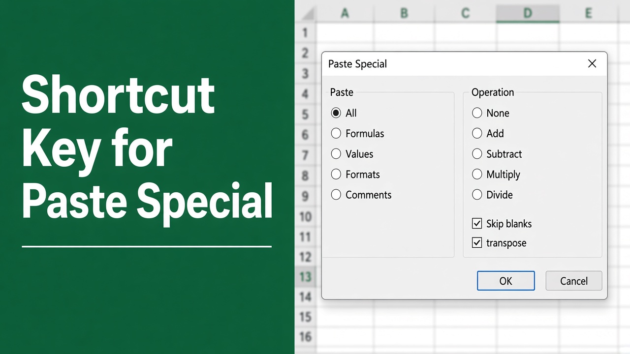 The Easy Shortcut Key for Paste Special in Excel featured image