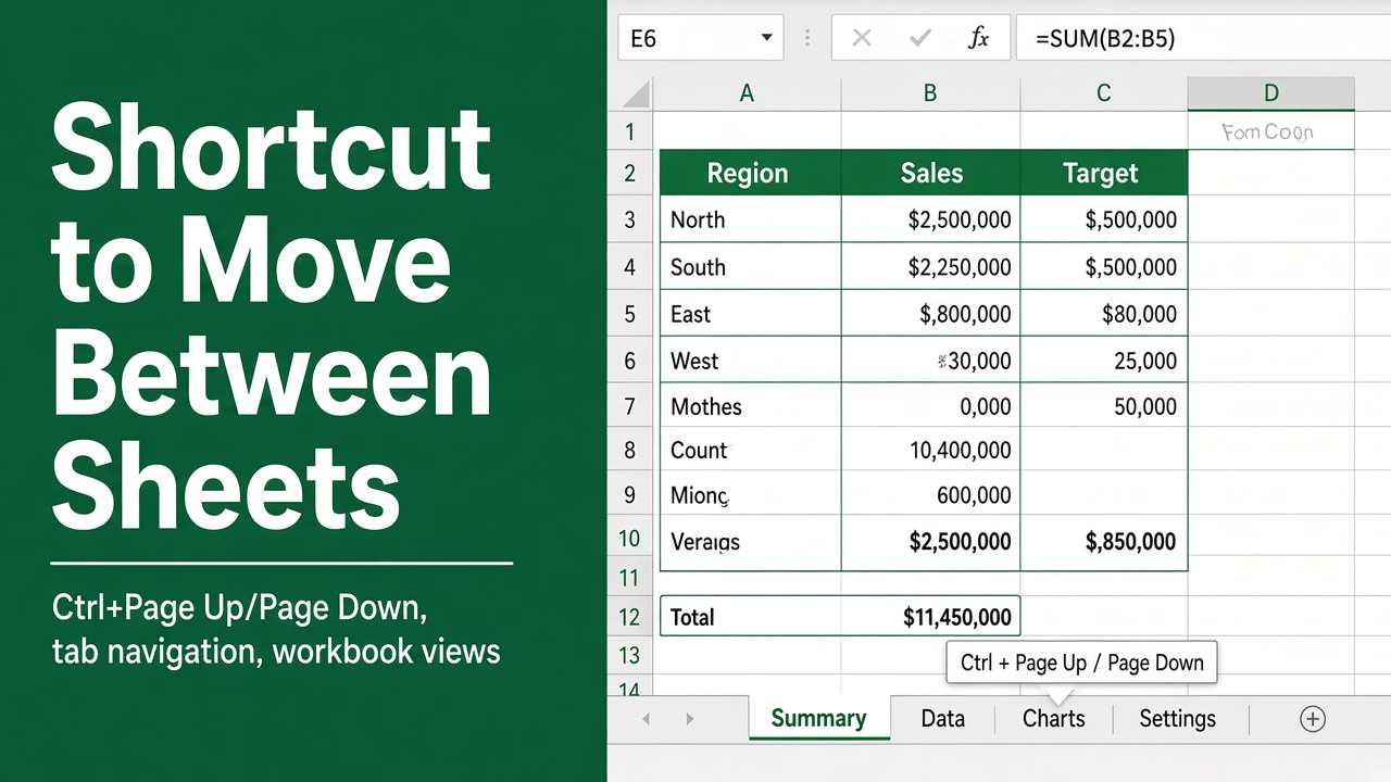 Learn this Easy Shortcut to Move between Sheets in Excel featured image