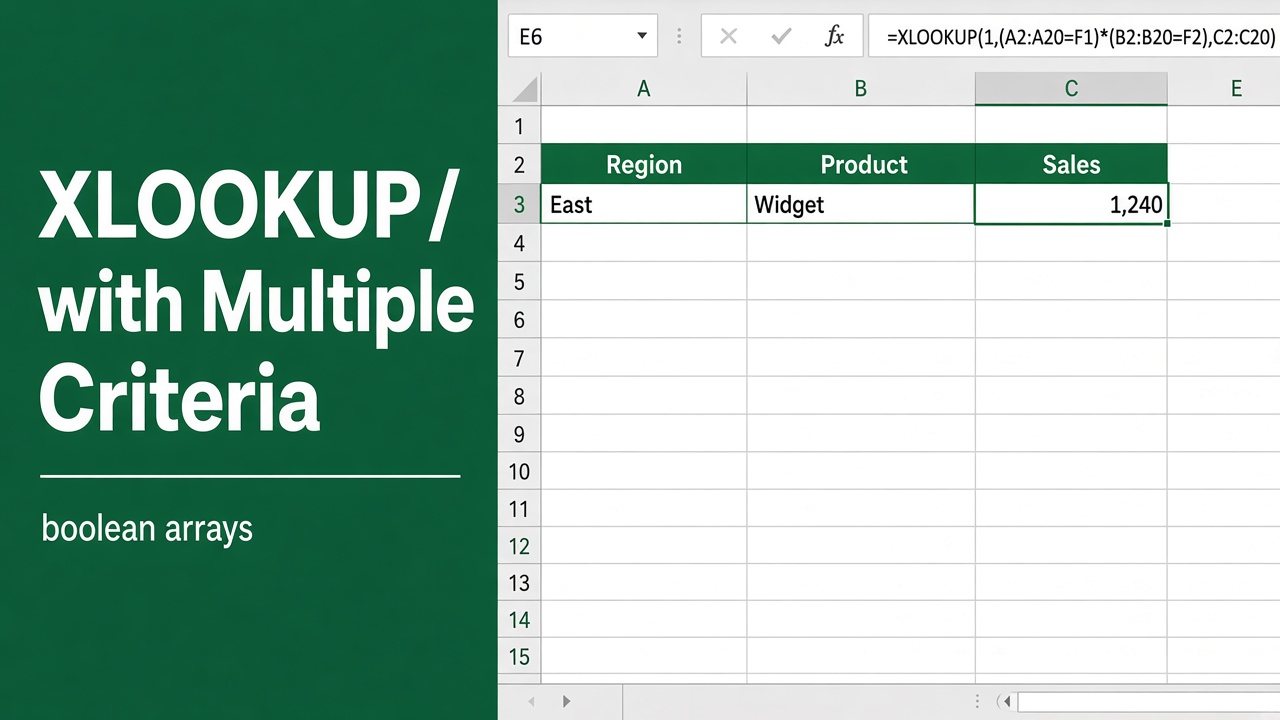Use XLOOKUP with Multiple Criteria in Excel: Easy Guide featured image